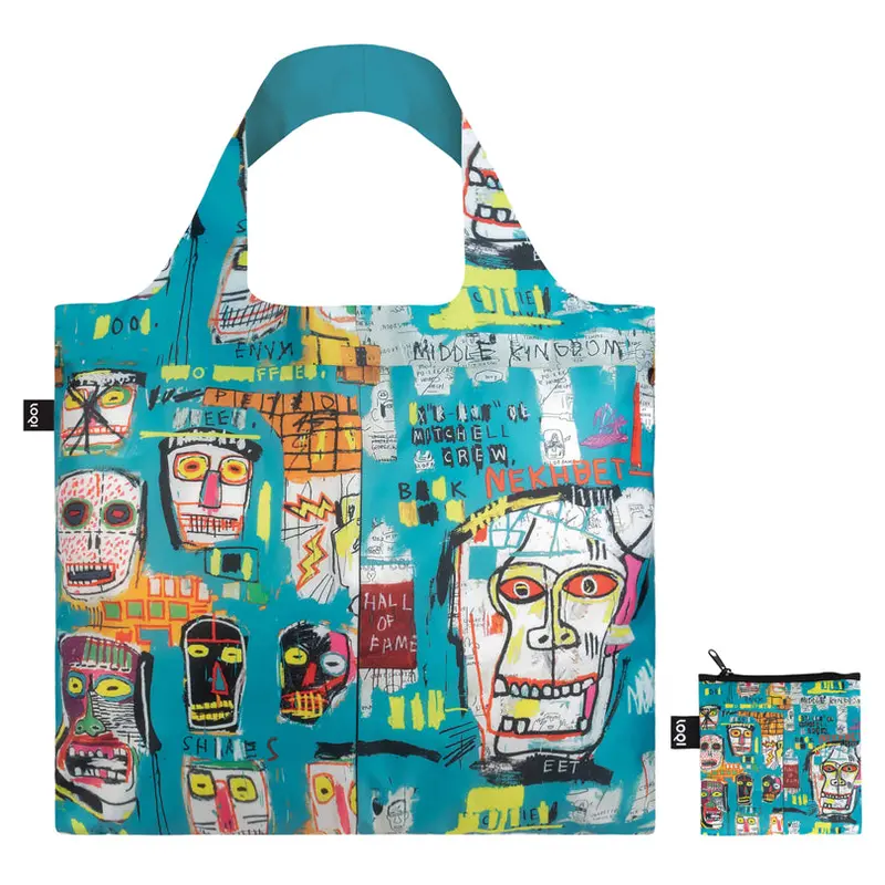 Jean-Michel Basquiat 'Skull' Recycled Shopping Bag, 50 × 42 × 69Cm Urban Art Style 1
