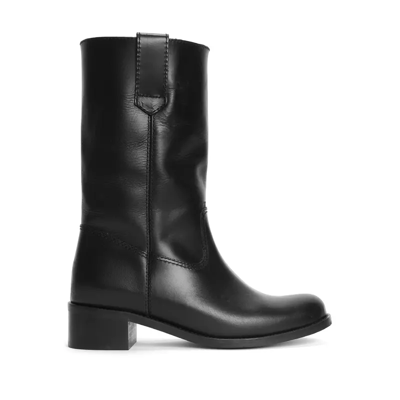 Julia Ankle Boots In Texas Black Leather 1