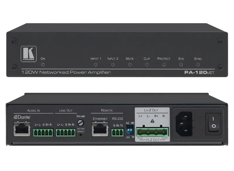 Kramer Pa-120Net 120W Network-Enabled Power Amplifier 1