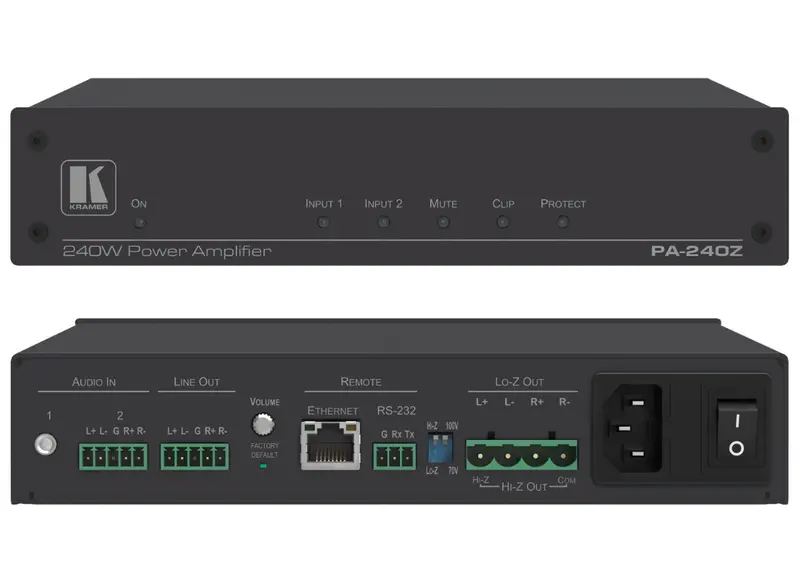 Kramer Pa-240Z 240W High-Efficiency Power Amplifier 1