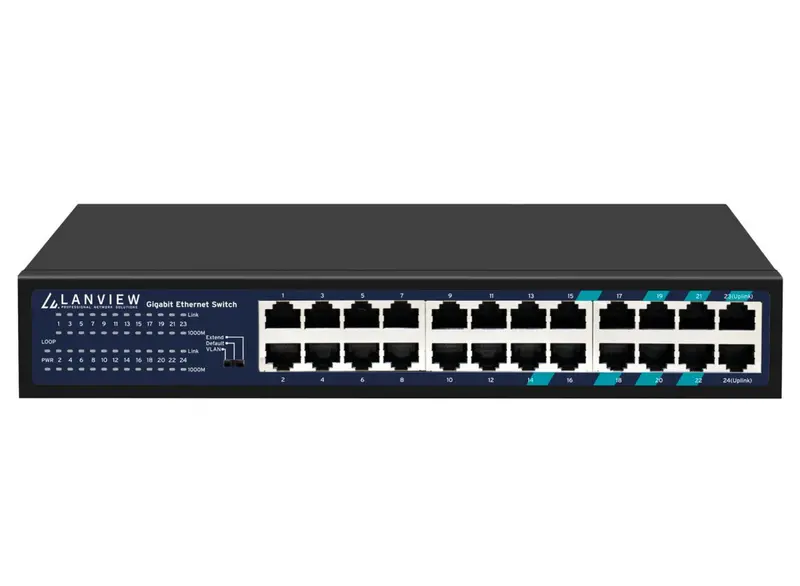 Lanview Lvn-1U-24Port-1G: 24-Port Unmanaged Gigabit Ethernet Switch 1