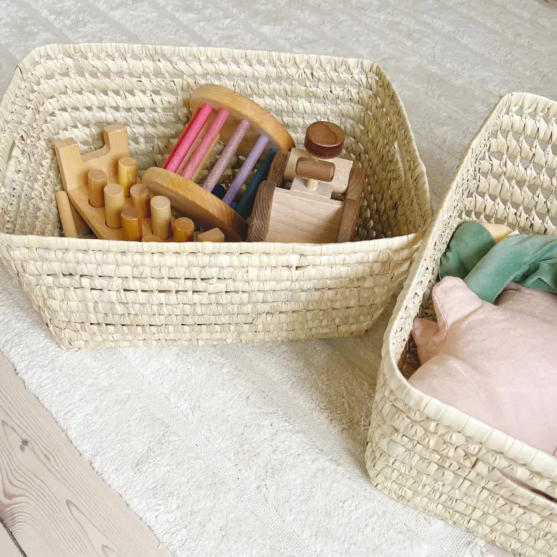 Large Palm Leaf Storage Basket (L42) 1