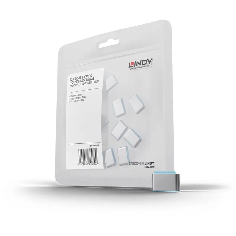 Lindy Blue Usb-C Port Lock Refill Pack: 10 Units | Model 40466 1
