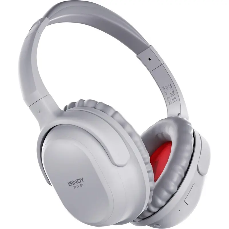 Lindy Bnx-60 Aptx-Compatible Wireless Anc Headphones – Cool Grey 1