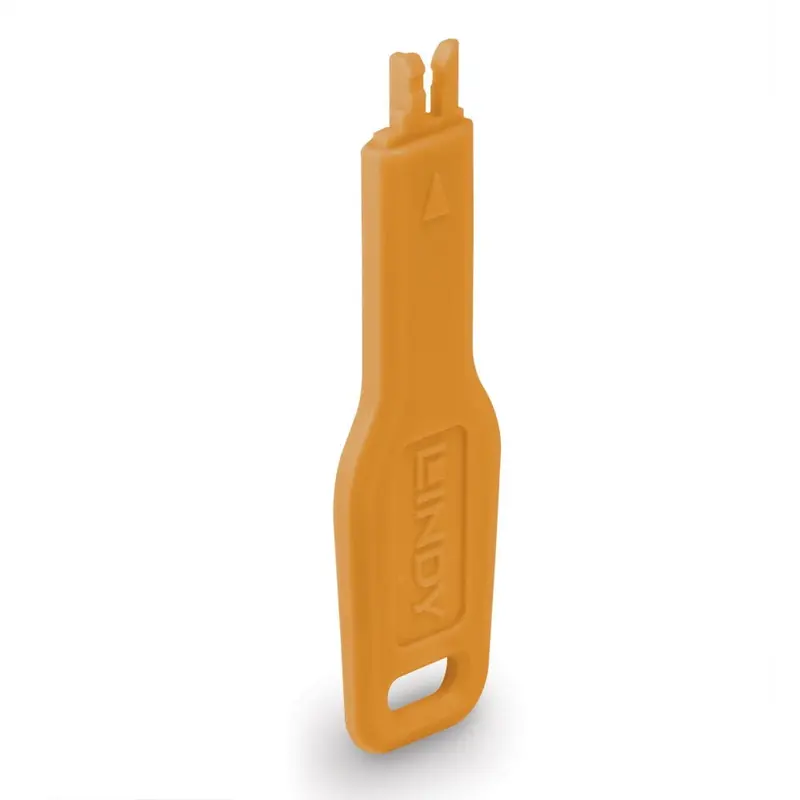 Lindy Orange Rj45 Ethernet Port Lock With Master Key | Model 47896 1