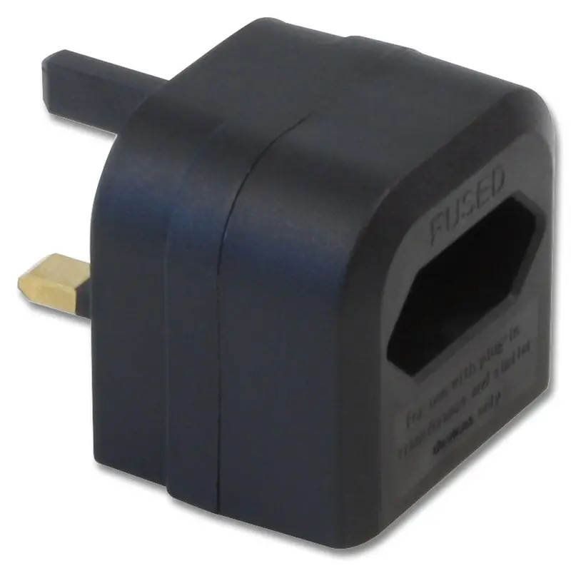 Lindy Uk-To-Euro Plug Adapter Converter | Black, Model 73070 1