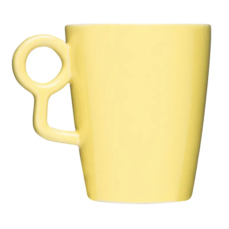 Loop Yellow Stoneware Mug – 250 Ml Everyday Ceramic Cup 1