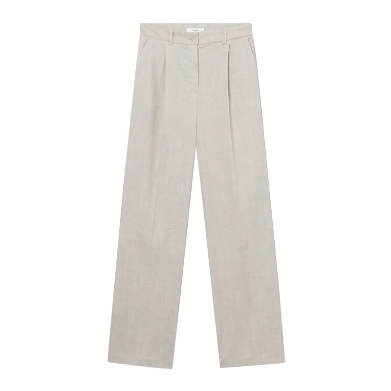 Lucas Light Grey Melange Slim Trousers 1