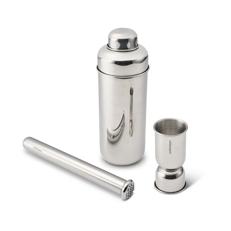 Lume Essential Cocktail Shaker Set – 3-Piece Bar Bundle 1