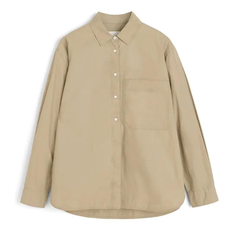 Lynette Button-Front Shirt In Semolina Hue 1