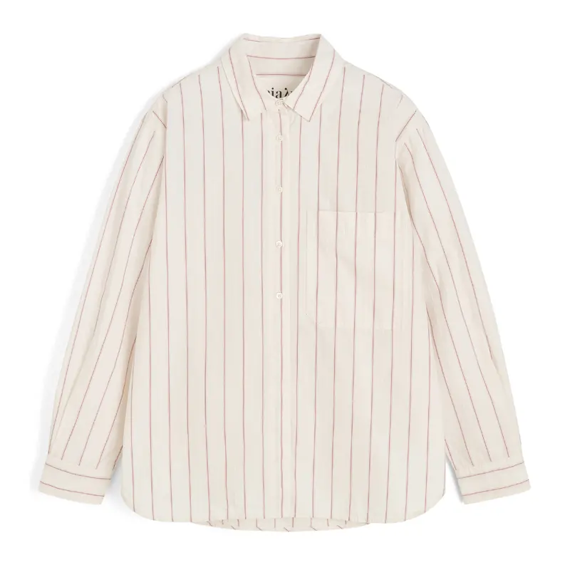 Lynette Champetra Merlot-Mix Linen Shirt 1