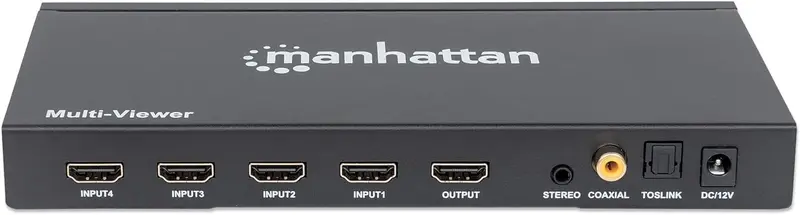 Manhattan 4-Port Hdmi Multiviewer Switch With Full Hd 1080P Support | 207881 1