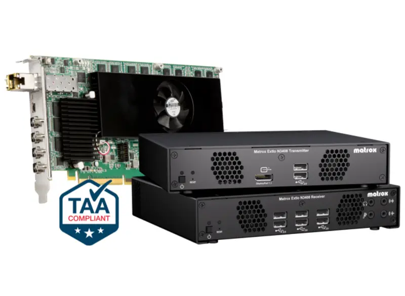 Matrox Extio N3408 Ip Kvm Receiver Appliance For Remote Desktop Access 1