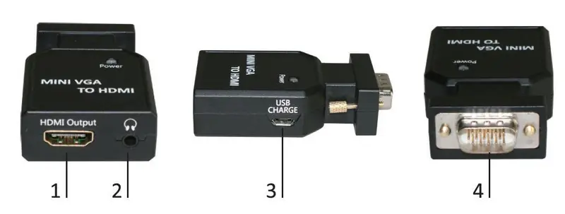 Microconnect Mini Vga-To-Hdmi Adapter For Seamless Signal Conversion 1