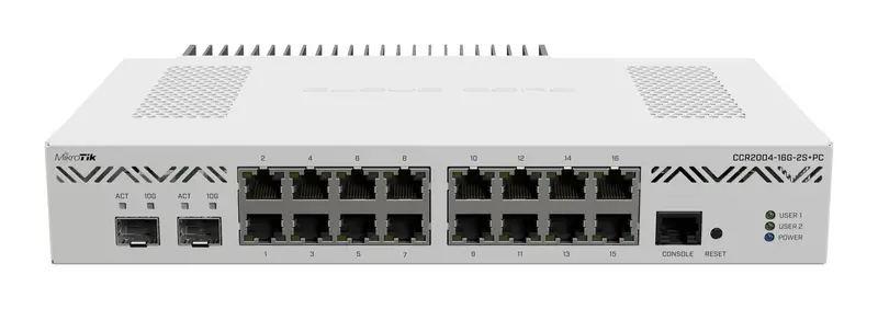Mikrotik Ccr2004 Router – 1.2Ghz, 16X Gigabit Lan, 2X Sfp+, Silent Design 1