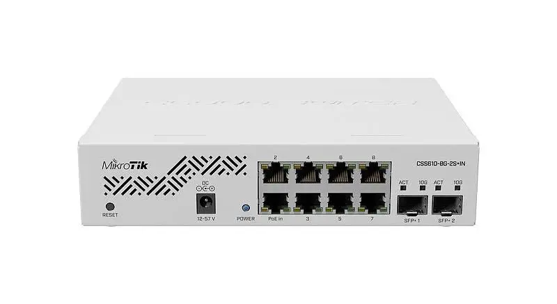 Mikrotik Css610-8G-2S+In Cloud Smart Gigabit Switch With Dual Sfp+ 1