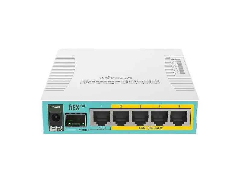 Mikrotik Hex Poe Router – 800Mhz, Gigabit Ethernet, Sfp, Usb, And Poe 1