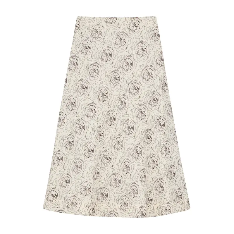 Mila Ecru A-Line Skirt 1