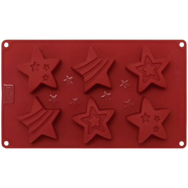 Mini Star-Shaped Cake Pan – 6-Cavity Silicone Mold, 7 Cm Diameter 1