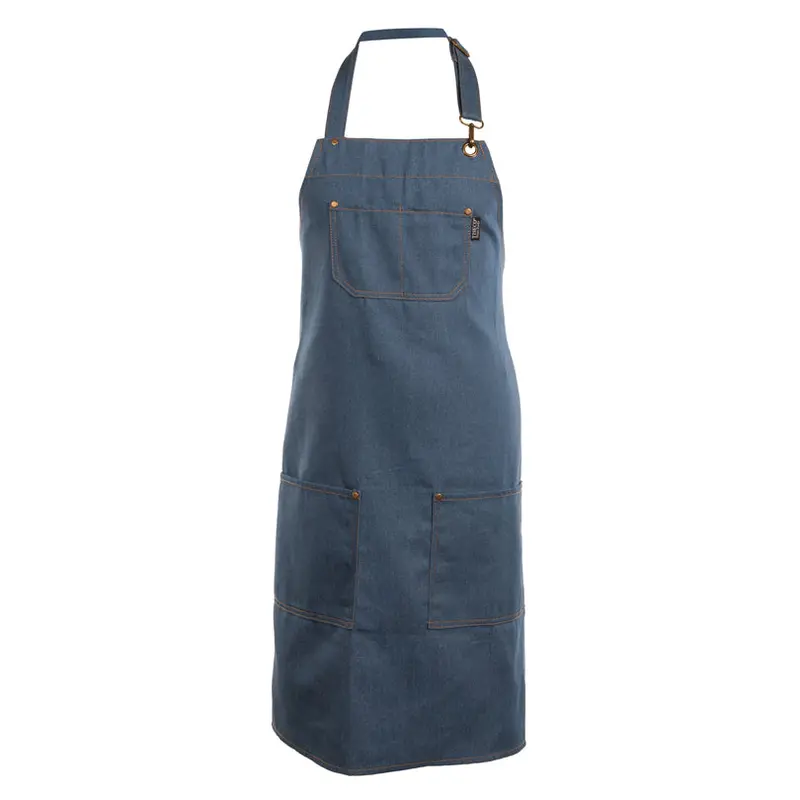 Modern Indigo Apron – Full-Coverage Chef’S Style (70X85 Cm) 1