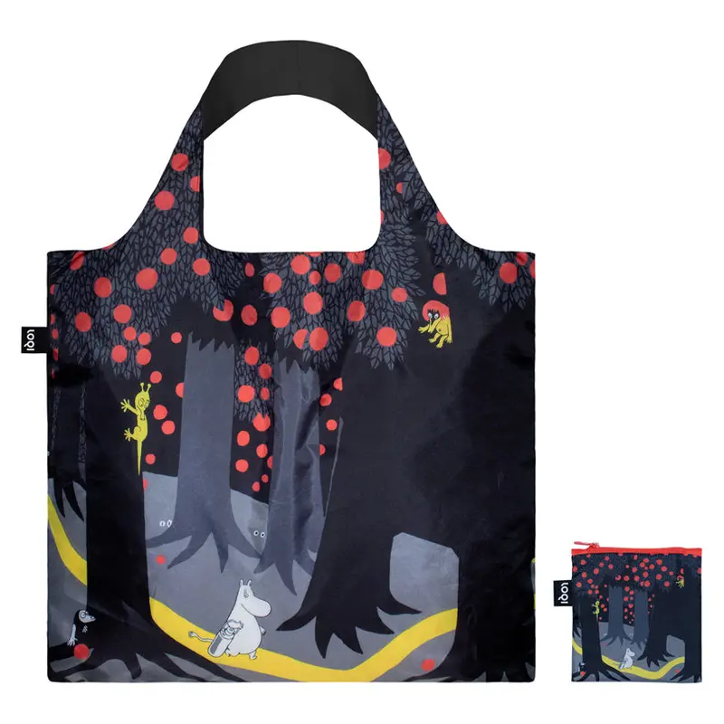 Moomin Forest Black Recycled Canvas Shopping Bag, 50 × 42 × 69Cm 1