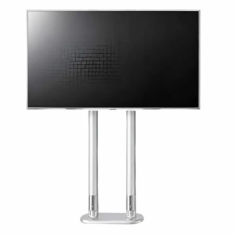 Moove Heavy-Duty Adjustable Floor Mount For Digital Signage Displays (32"–75") – White 1