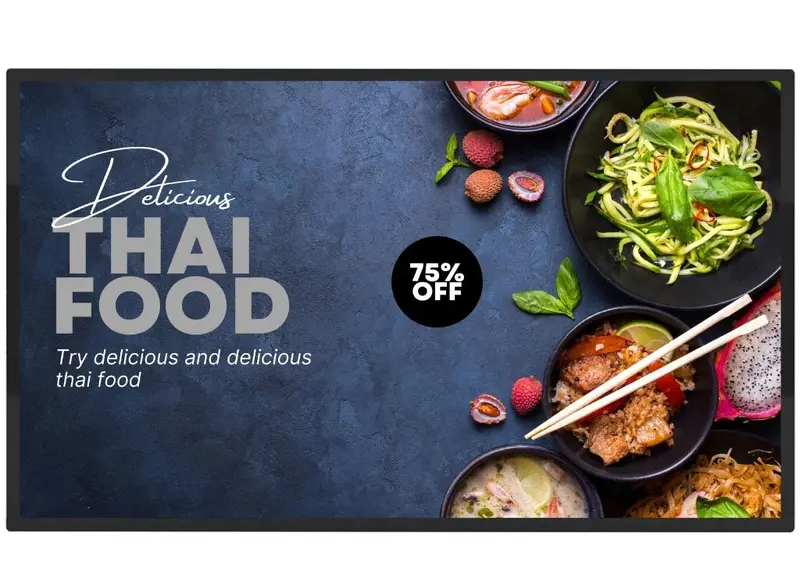 Moove Sm-43Ct 43-Inch Tempered Glass Advertising Display – Premium Outdoor-Ready, Open-Box 1