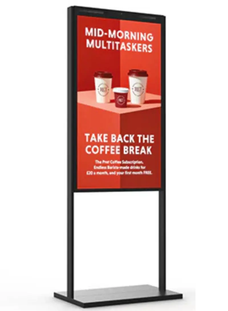 Moove Smluds55B – 55" Floor-Standing Dual-Sided Signage Display | 3500 Cd/M² Brightness 1