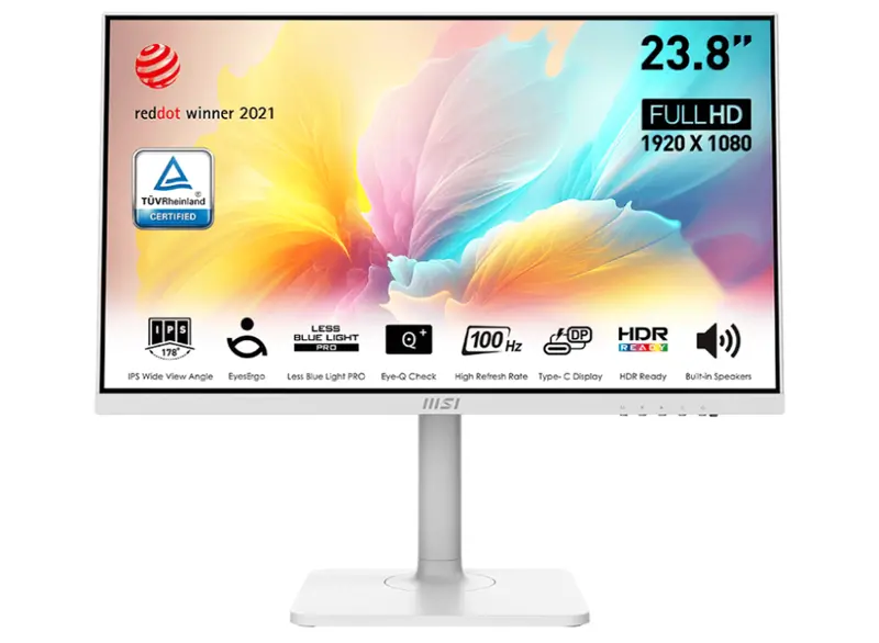 Msi Modern Md2412Pw — 23.8" Full Hd Business Monitor, 1Ms Gtg, 100Hz Support 1