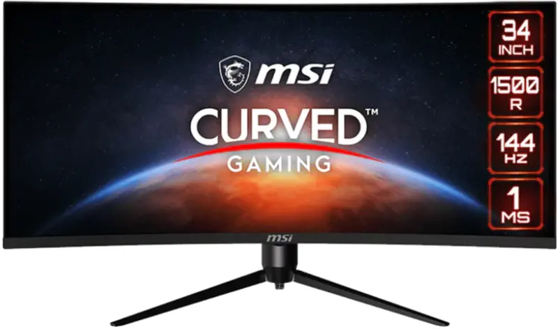Msi Optix Mag342Cqr 34-Inch Uwqhd Curved Gaming Monitor – 144Hz, 1Ms, Dual Qhd Resolution 1