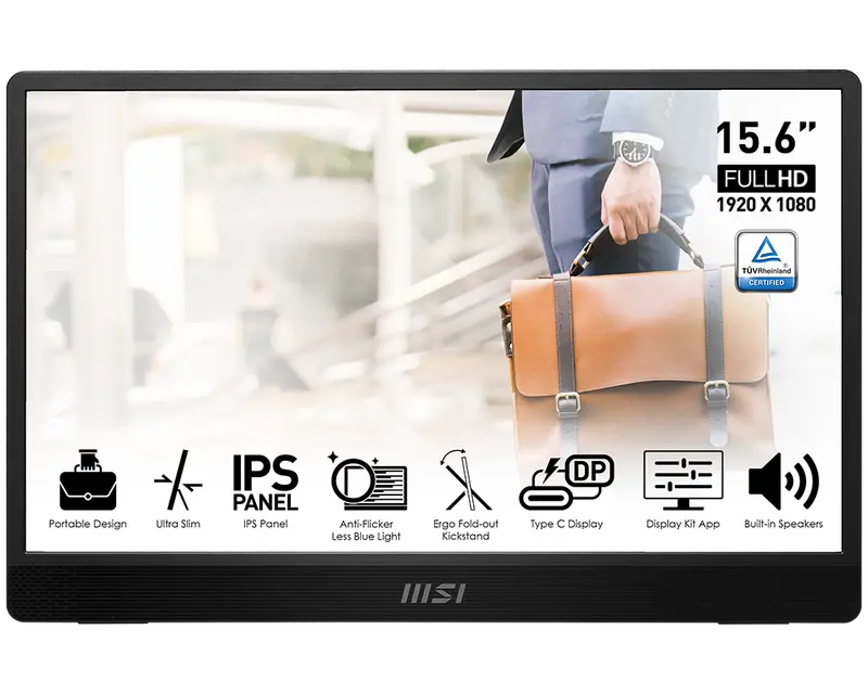 Msi Pro Mp161 15.6-Inch Portable Full Hd Ips Monitor – 60Hz, Usb-C Powered 1