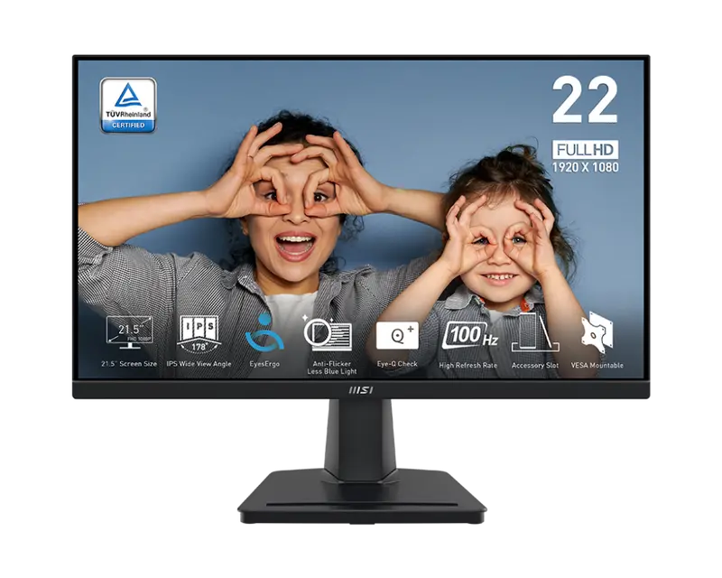 Msi Pro Mp225 — 21.5" Full Hd Business Monitor, 100Hz Refresh, 1Ms Gtg 1