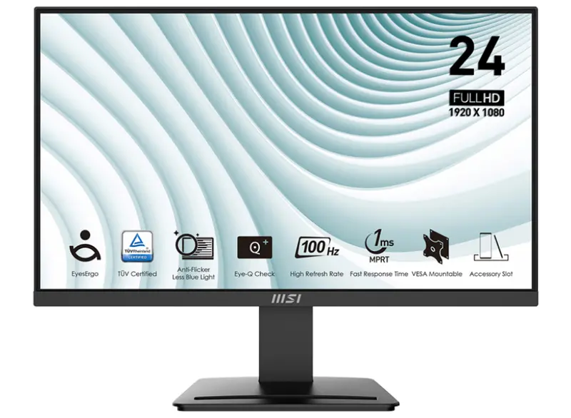 Msi Pro Mp2412 — 23.8" Full Hd Business Monitor, 100Hz, 1Ms Gtg Response 1