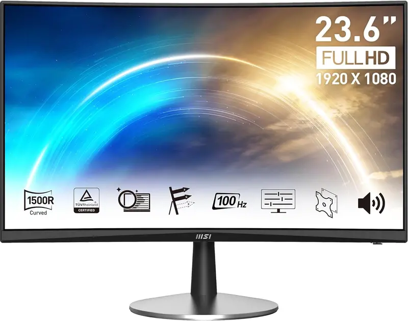 Msi Pro Mp2422C 24-Inch Full Hd 100Hz Curved Monitor For Productivity 1