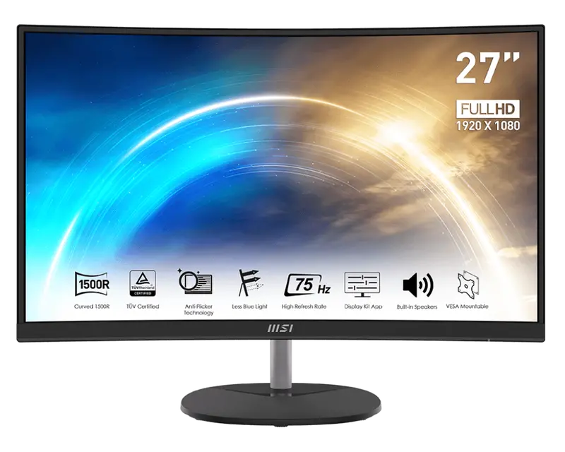 Msi Pro Mp271Ca 27-Inch Full Hd Va Desktop Monitor – 75Hz, 1Ms Gtg, Slim Bezel Design 1