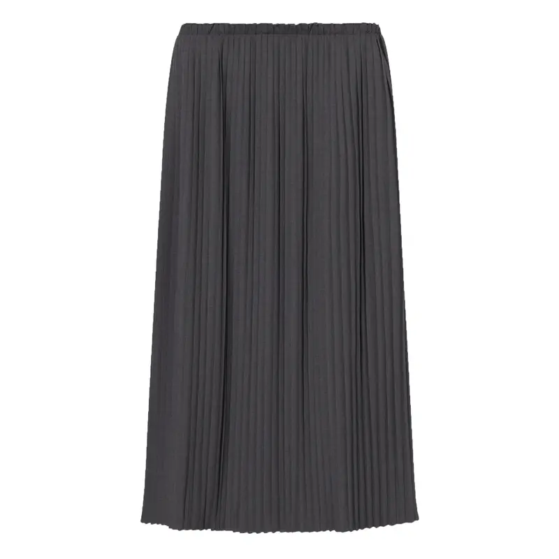 Nadja-Atelier Dark Grey Melange Pleated Skirt 1