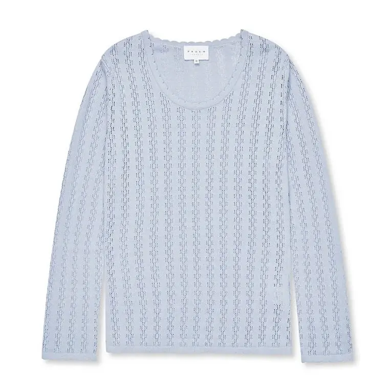 Nellie Long-Sleeve Blouse – Light Blue Relaxed-Fit Shirt 1