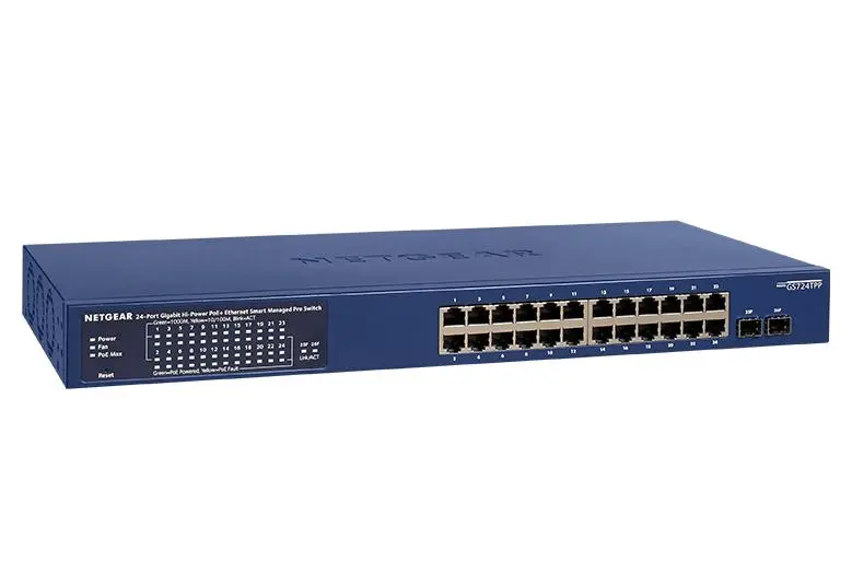 Netgear Gs724Tpp-100Eus: 24-Port Gigabit Poe+ Smart Managed Switch For Midsize Deployments 1