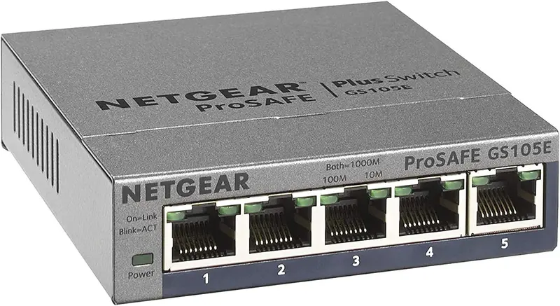 Netgear Prosafe Plus Gs105E-200Uks – 5-Port Managed L2/L3 Ethernet Switch (Non-Poe) 1