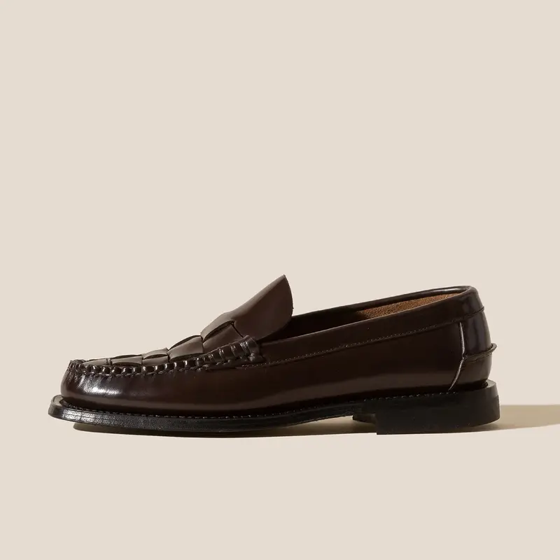 Nombela Classic Loafers In Brown Leather 1