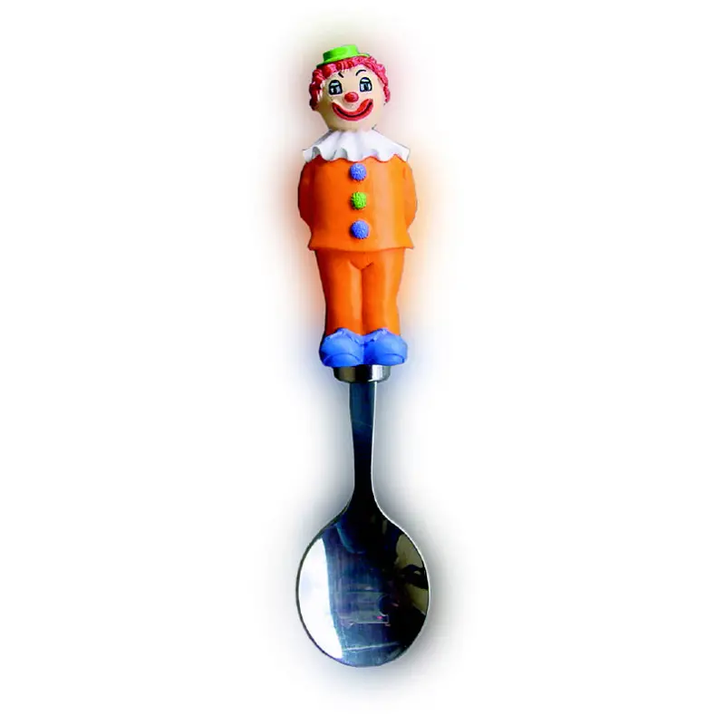 Orange Clown-Themed Dessert Spoon 1