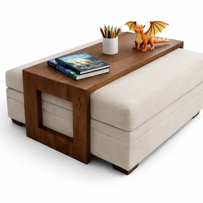 Ottoman Tray Table – Slim Over-Ottoman Surface For Sofas And Casual Living Room Use 1