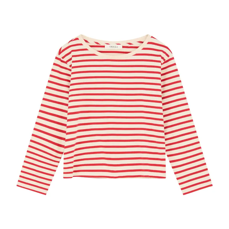 Oversized Off-White And Red Striped Blouse By Marron 1