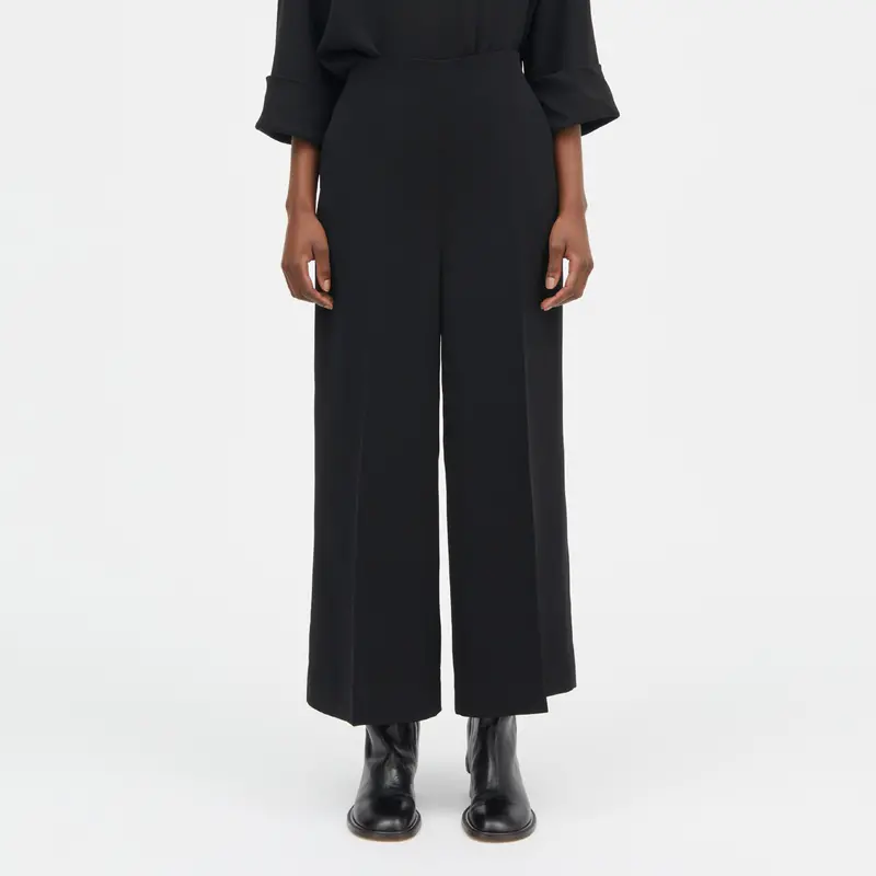 Pallas Crepe Georgette Blouse In Sleek Black 1