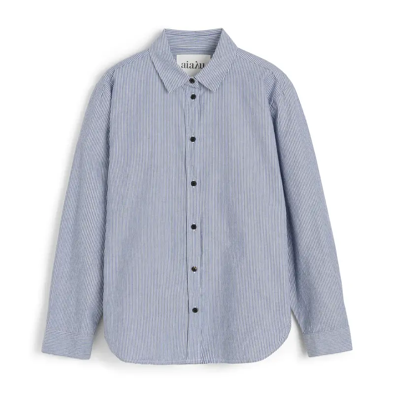 Paulina Striped Shirt In Blue Boy Mix 1
