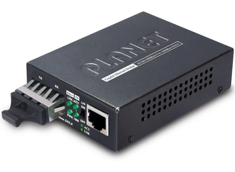 Planet Gt-802 Media Converter — 10/100/1000Base-T To 1000Base-Sx (Sc, Multimode) Fiber 1
