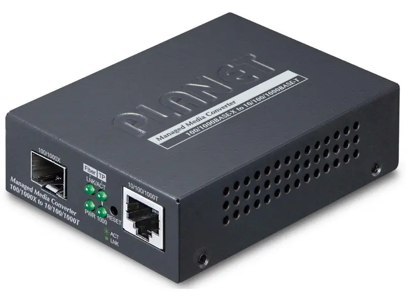 Planet Gt-915A Managed Gigabit Media Converter: 10/100/1000Base-T To Mini-Gbic (Sfp) 1