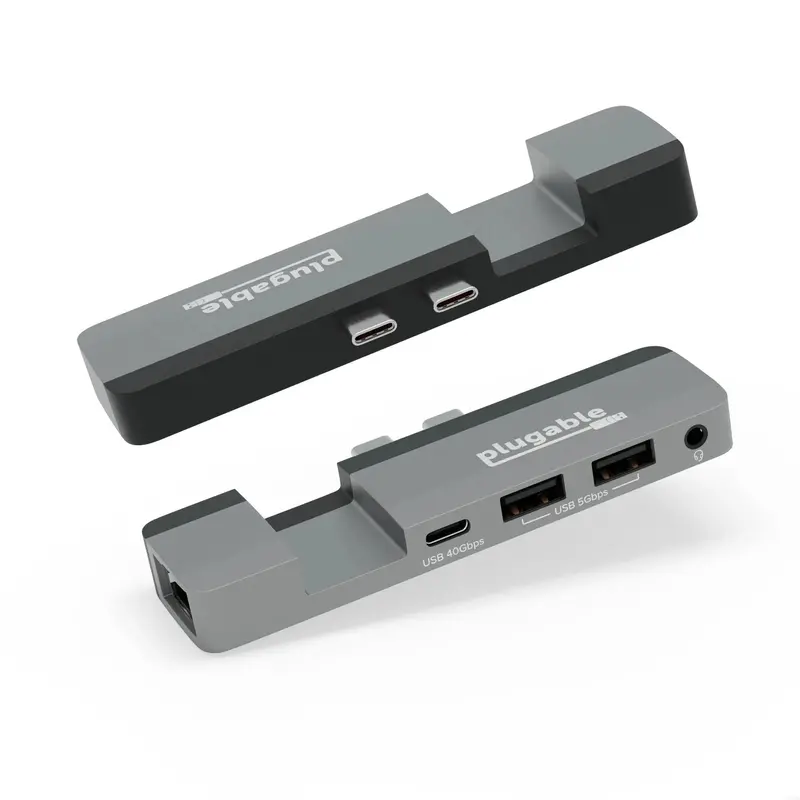 Plugable Ams-5In1E Usb-C Multiport Hub For Apple M2 Macbooks With Magsafe 2 Support 1