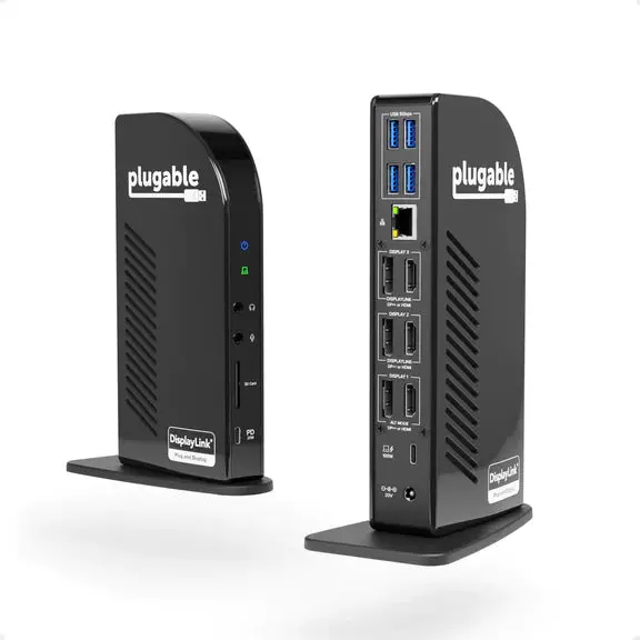 Plugable Ud-Ultc4K Usb-C Docking Station — Triple 4K Display Support + 100W Laptop Charging 1
