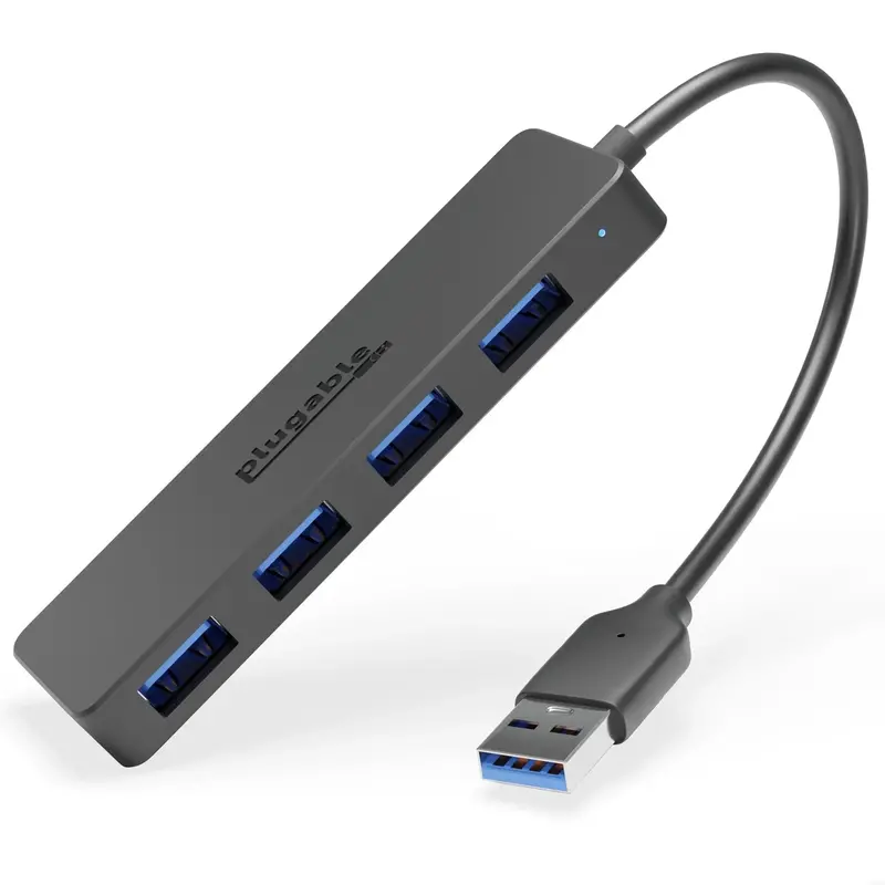 Plugable Usb3-Hub4A 4-Port Usb 3.0 Hub – High-Speed Data Transfer Only 1